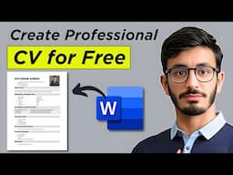 How To Create CV In MS Word | MS Word Me CV Kaise Banaye | Best CV Format 2025