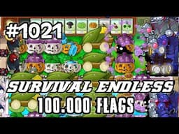 Plants vs Zombies Survival Endless 100000 Flags Part 1021 | 20400 - 20420 Flags