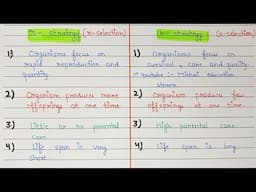 Difference between r strategy and k strategy | Difference between r selection and k selection