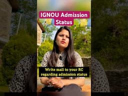 IGNOU admission status #ignou
