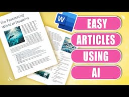 Step-by-Step Guide: Creating Professional Articles Using AI and Microsoft Word
