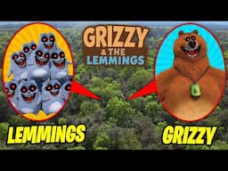 Drone Catches GRIZZY & THE LEMMINGS in REAL LIFE! (Evil Grizzy Caught in Forest)