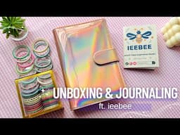 Aesthetic Journal & Washi Tape Set Unboxing | Stationery Haul ft. IEEBEE