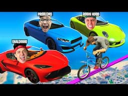 GTA V Online: BMX vs 3 YOUTUBERS no GTA! (Problems, Robin e Enaldinho)