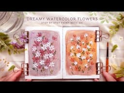 Easy Dreamy Flower Spread with Watercolors