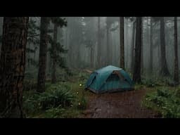 Camping in HEAVY RAIN for 3 Days (RELAXING)