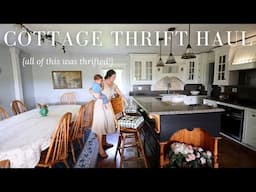 Spending an arm and a leg on home decor is a CHOICE | Cottage Core Thrift Haul | Cook dinner with me