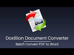 How to Batch Convert PDF to Word | Doxillion Document Converter Tutorial