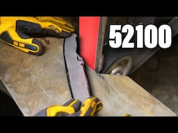 Making a Knife With 52100 Steel And Recycled Handles