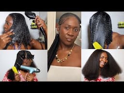 Protective Style Prep on Natural Hair - Shampoo, Deep Condition, Blow Dry, Trim | Nia Imani