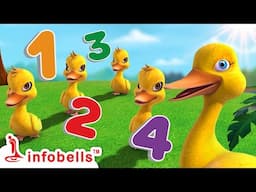 Five Little Ducks Went Swimming One Day | Nursery & Baby Rhymes | Infobells #babyrhymes #nursery