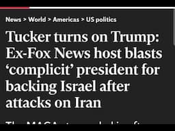 Tucker Carlson defending Iran and attacking Trump for supporting Israel
