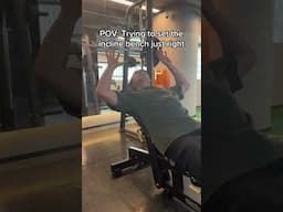 How it feels trying to adjust the incline bench just right