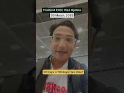 Thailand Free Visa Exemption Rule March April 2025 #thailandvisa #travelupdate #visarules