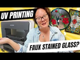 ✨ Creating Faux Stained Glass with the EufyMake UV Printer | DIY UV Printing Experiment! 🎨