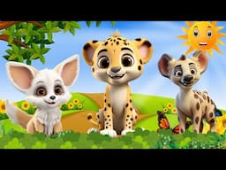 Exploring Herbivorous Animals: Fox, Hyena, Cheetah, Elephant, Rhino - Animal Sounds