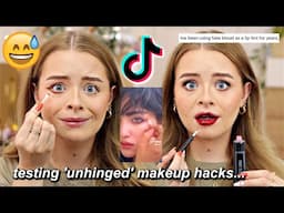 Testing *more* VIRAL MAKEUP HACKS...