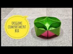 Origami Compartment box | Origami Organiser Box | Origami tutorial | Paper craft