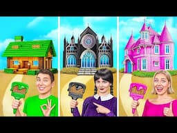 One Colored House Challenge | Funny Situations and Fails by Jelly DO Challenge
