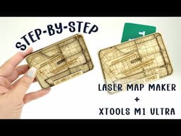 Laser Engrave a 3D Map Gift Card Business Card Holder