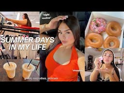 Aesthetic Productive Summer Vlog 🌤️ | Solo Date, Reading, Skincare & Cozy Night Routine!