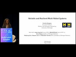 Dimitra Panagou - Reliable and Resilient Multi-Robot Systems