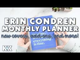 Erin Condren NEW Monthly Planner Review New Dashboard, Cute Covers, New Colorway, and Family Add On