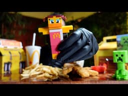 mcdonalds minecraft adult meal & happy meal with new sauce | mukbang asmr (no talking)