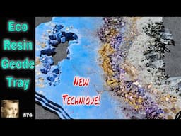 NEW Eco Resin Art Technique! Geode Texture Druzy Tray