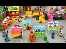 Barbie Doll All Day Routine In Indian Village/Radha Ki Kahani Part -484/Barbie Doll Bedtime Story||