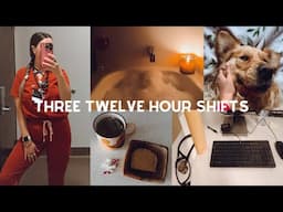 REGISTERED NURSE | three twelve hours shifts in a row in the emergency department vlog + honest chat