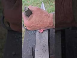 Fullering a Flower #forgedfromiron #blacksmith #diy #asmr