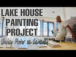 Painting a Lake house. Buhay pintor sa Canada. #painting #lakehouse #canadapainter #painter
