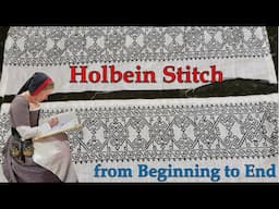 16th Century Blackwork Embroidery | Needle, Fabric, Frame, Thread, & Pattern