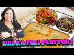 Ek Saath 4 Dishes! Dal, Chawal, Aloo Sabzi aur Besan Wali Mirch! Ghar Ka Full Platter Recipe – RKK