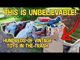 Garbage Picking - We Found a HUGE Vintage Toy Collection in the TRASH! 80s and 90s Toy TREASURE!