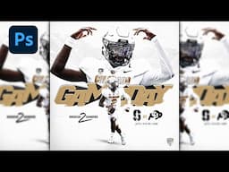 (NEW) Sports Poster Design Tutorial 2024 - 3D Text Effect