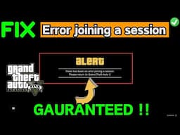 GTA V there has been an error joining a session Fix
