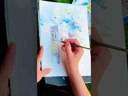 And I did it! 5 h of painting in a minute video! Watercolor