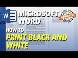 Microsoft Word How To Print Black And White