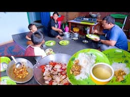 Rita cooks chicken curry & rice for husband, son & cousin || life in rural Nepal || @Ritarojan