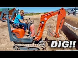12 Year Old Driving A MINI Tractor!