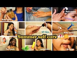 Summer 🏝️🌞 self care Routine [ 10 tips ] Self Grooming Tips | How to Look Beautiful 💕 without Makeup
