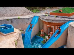 210 Days I Built My Dream WATERPARK In My Hidden Underground House