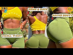 DAY 2: 30 MIN ROUND BOOTY, FLAT ABS, TONED UPPER BODY~3 IN 1- 2-Week SUMMER SLIM THICK SUPER COMBO🍁