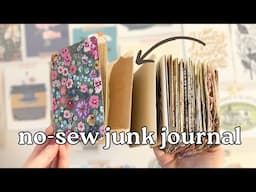Making a no-sew junk journal 🌟 Easy binding method using recycled papers