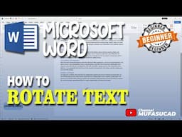 Microsoft Word How To Rotate Text