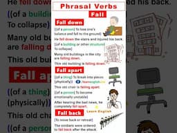 Phrasal verbs with Fall - English grammar lesson