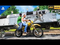 (PS5) The Train Chase | The most ICONIC mission in GTA EVER [4K HDR]