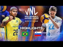 Brazil 🇧🇷 vs. Slovenia 🇸🇮 - Highlights | Week 1 | Men's VNL 2025